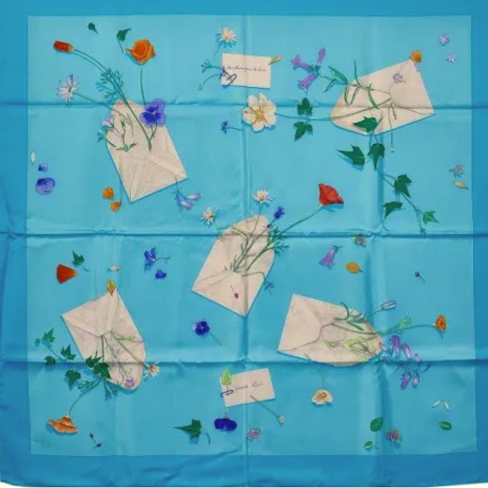 Hermes scarf. Des Fleurs Pour Le Dire - Picture 1 of 8